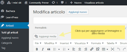 Pulsante - Aggiungi media