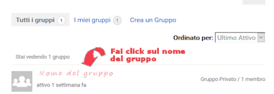 Accedi al gruppo