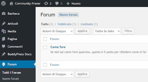Menu forum