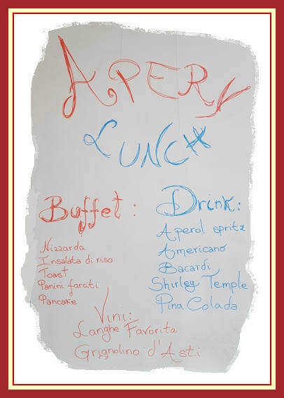 apery lunch, programma del giorno