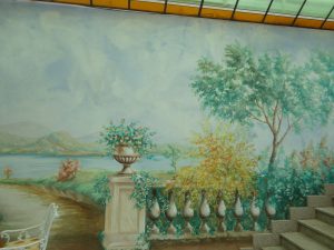 Dipinto nella sala adiacente al giardino.