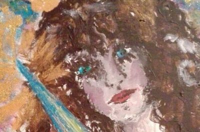 volto di donna con lancia