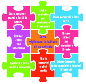 Un puzzle con alcuni suggerimenti su come migliorare la lettura di un articolo