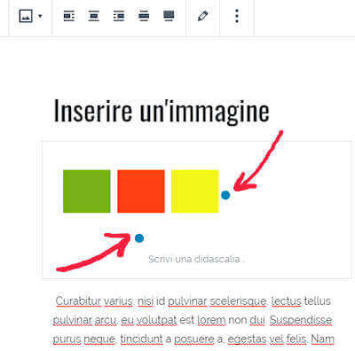 blocco immagine ridimensiona