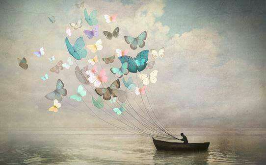 dipinto barca e pescatore