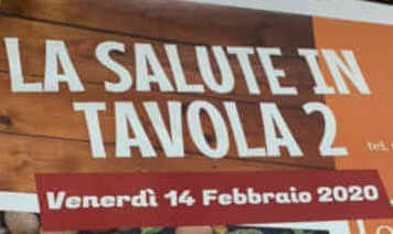 locandina la salute in tavola solo il titolo