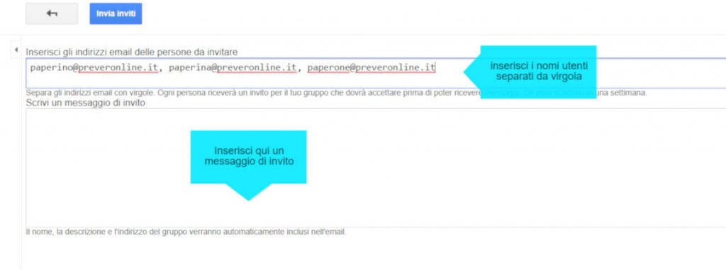 Gruppi gsuite inserisci membri