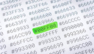 codice esadecimale evidenziato