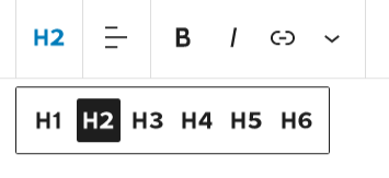 gerarchia dei titoli da h1 a h6