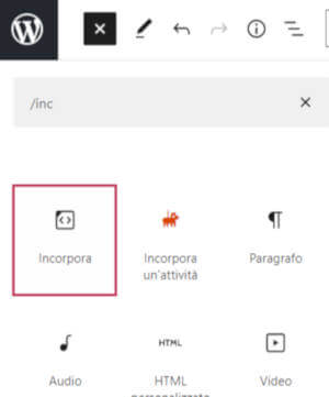 Blocco Incorpora