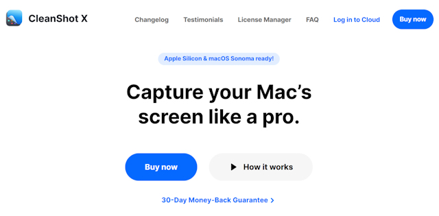 sito cleanshot strumento cattura video